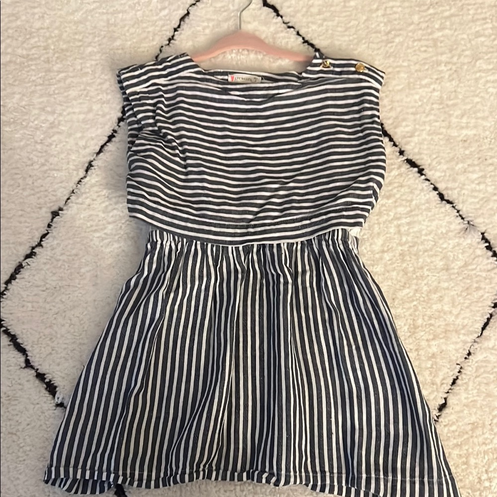 Crewcuts Striped Blue and White Kids Dress